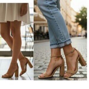 Steve Madden Tiaa Block Heel Dress Sandals in Camel Tan Size 11M New in Box